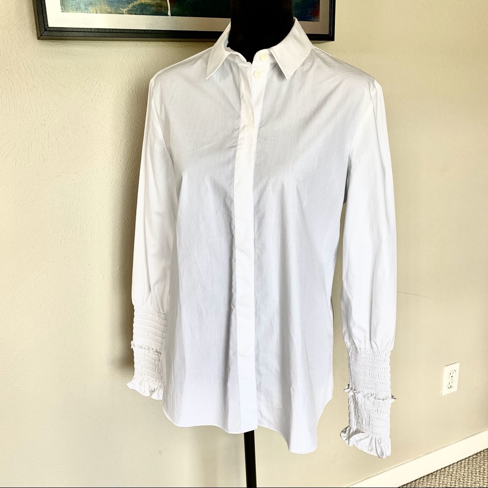 ALTUZARRA White Cotton Blouse Size US8